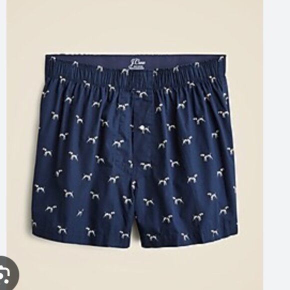 J. Crew Men's Printed Boxer Shorts Pointer Dog Print Size XS - Picture 1 of 7